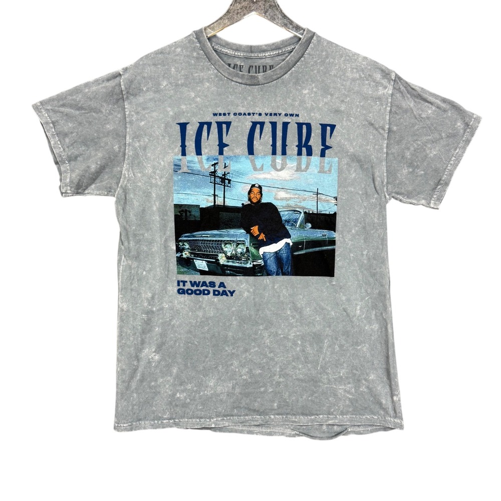 Ice Cube T-Shirt Mens Large Gray It Was A Good Day Graphic Print Hip Hop Rap